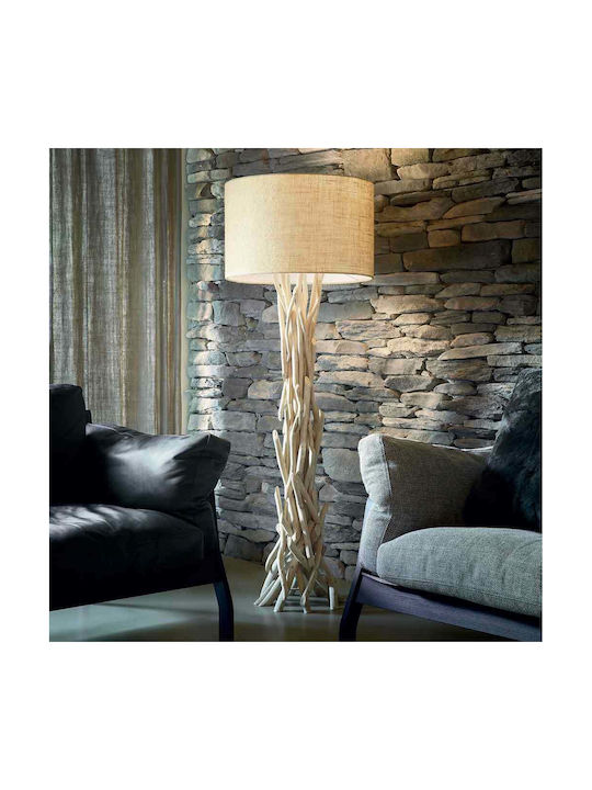 Ideal Lux Driftwood PT1 Vintage Φωτιστικό Δαπέδου Υ157.5xΜ55εκ. με Ντουί για Λαμπτήρα E27 σε Καφέ Χρώμα 148939 - second view